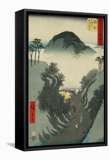 Okabe, from the Fifty-Three Station of the Tokaido Road-Ando Hiroshige-Framed Stretched Canvas