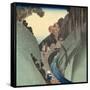 Okabe: Utsu Mountain, C.1832-33-Utagawa Hiroshige-Framed Stretched Canvas