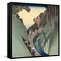 Okabe: Utsu Mountain, C.1832-33-Utagawa Hiroshige-Framed Stretched Canvas