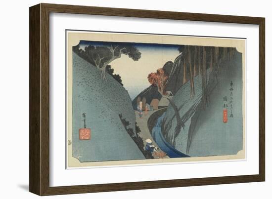 Okabe--Utsu Mountain, C.1833-Utagawa Hiroshige-Framed Giclee Print