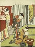 Scholars Preparing Tea, Hanging Scroll, Ink and Light Colour on Paper-Okada Beisanjin-Giclee Print