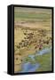 Okavango Delta Aerial-Michele Westmorland-Framed Stretched Canvas