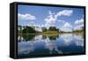 Okavango Lagoon Reflection-null-Framed Stretched Canvas