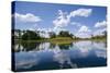 Okavango Lagoon Reflection-null-Stretched Canvas