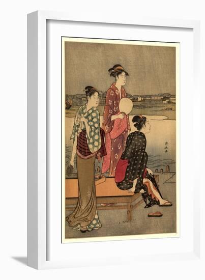 Okawabata Yuryo-Torii Kiyonaga-Framed Giclee Print