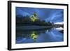 Okayama Castle at Dusk, Okayama, Okayama Prefecture, Japan-Ian Trower-Framed Photographic Print