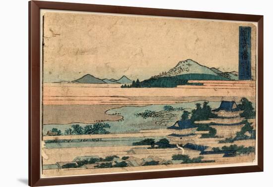 Okazaki Shuku Sono Ni-Katsushika Hokusai-Framed Giclee Print