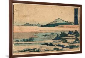 Okazaki Shuku Sono Ni-Katsushika Hokusai-Framed Giclee Print