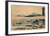 Okazaki Shuku Sono Ni-Katsushika Hokusai-Framed Giclee Print