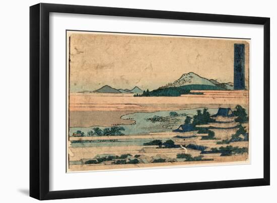 Okazaki Shuku Sono Ni-Katsushika Hokusai-Framed Giclee Print