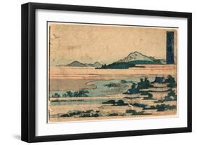 Okazaki Shuku Sono Ni-Katsushika Hokusai-Framed Giclee Print