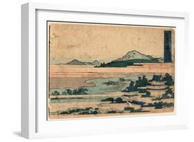 Okazaki Shuku Sono Ni-Katsushika Hokusai-Framed Giclee Print