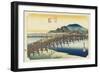 Okazaki--Yahagi Bridge, C.1833-Utagawa Hiroshige-Framed Giclee Print