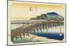 Okazaki--Yahagi Bridge, C.1833-Utagawa Hiroshige-Mounted Giclee Print