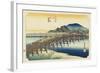 Okazaki--Yahagi Bridge, C.1833-Utagawa Hiroshige-Framed Giclee Print