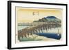 Okazaki--Yahagi Bridge, C.1833-Utagawa Hiroshige-Framed Giclee Print