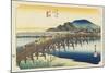 Okazaki--Yahagi Bridge, C.1833-Utagawa Hiroshige-Mounted Giclee Print