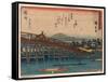 Okazaki-Utagawa Hiroshige-Framed Stretched Canvas