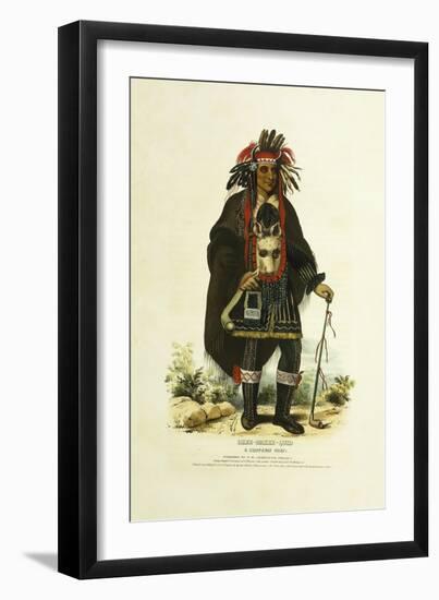 Okee-Makee-Quid, a Chippeway Chief, 1842-1844-Charles Bird King-Framed Giclee Print