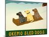 Okemo Sled Dogs-Stephen Huneck-Mounted Giclee Print