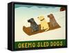 Okemo Sled Dogs-Stephen Huneck-Framed Stretched Canvas