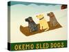 Okemo Sled Dogs-Stephen Huneck-Stretched Canvas