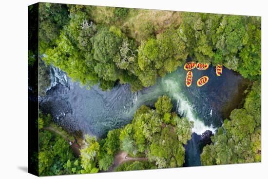 Okere Falls, New Zealand. White water rafting down the Kaituna River in Rotorua, New Zealand.-Micah Wright-Stretched Canvas