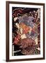 Oki No Jiro Hiroari Killing a Monstrous Tengu-Kuniyoshi Utagawa-Framed Giclee Print