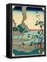 Okitsu-Utagawa Hiroshige-Framed Stretched Canvas