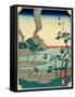 Okitsu-Utagawa Hiroshige-Framed Stretched Canvas