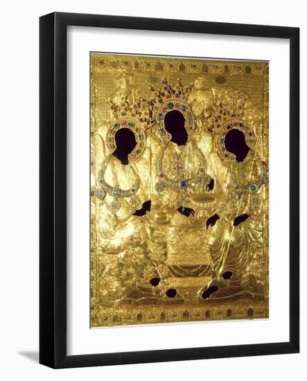 Oklad, or Cover of the Trinity Icon (Detail)-Andrei Rublev-Framed Giclee Print