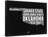 Oklahoma Black and White Map-NaxArt-Framed Stretched Canvas