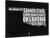 Oklahoma Black and White Map-NaxArt-Stretched Canvas