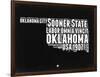 Oklahoma Black and White Map-NaxArt-Framed Art Print