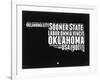 Oklahoma Black and White Map-NaxArt-Framed Art Print