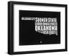 Oklahoma Black and White Map-NaxArt-Framed Art Print