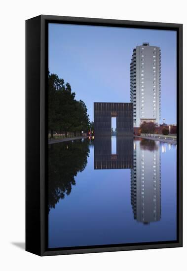 Oklahoma City National Memorial, Oklahoma City, Oklahoma, USA-Walter Bibikow-Framed Stretched Canvas