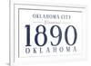 Oklahoma City, Oklahoma - Established Date (Blue)-Lantern Press-Framed Premium Giclee Print