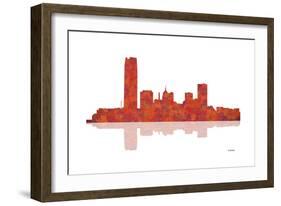 Oklahoma City Oklahoma Skyline 1-Marlene Watson-Framed Giclee Print