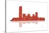 Oklahoma City Oklahoma Skyline 1-Marlene Watson-Stretched Canvas