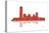 Oklahoma City Oklahoma Skyline 1-Marlene Watson-Stretched Canvas