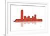 Oklahoma City Oklahoma Skyline 1-Marlene Watson-Framed Giclee Print