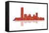 Oklahoma City Oklahoma Skyline 1-Marlene Watson-Framed Stretched Canvas