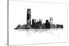 Oklahoma City Oklahoma Skyline BG 1-Marlene Watson-Stretched Canvas