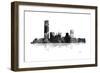 Oklahoma City Oklahoma Skyline BG 1-Marlene Watson-Framed Giclee Print