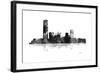 Oklahoma City Oklahoma Skyline BG 1-Marlene Watson-Framed Giclee Print