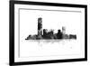Oklahoma City Oklahoma Skyline BG 1-Marlene Watson-Framed Giclee Print