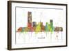 Oklahoma City Oklahoma Skyline MCLR 1-Marlene Watson-Framed Giclee Print