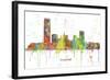 Oklahoma City Oklahoma Skyline MCLR 1-Marlene Watson-Framed Giclee Print