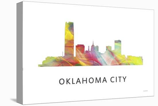 Oklahoma City Oklahoma Skyline-Marlene Watson-Stretched Canvas